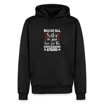 Baseball Soeur Frère Frères et Sœurs Cadeau - Sweat à capuche Premium bio Homme - noir - Devant - Nico (187cm)