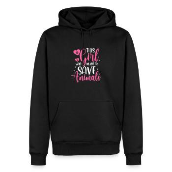 Tierarzt - Männer Premium Bio Hoodie - Schwarz - Vorne - Nico (187cm)
