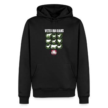 Tierarzt - Männer Premium Bio Hoodie - Schwarz - Vorne - Nico (187cm)