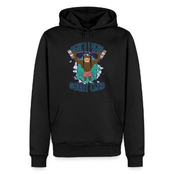 Bench Press Squad Club Bull Workout Entraînement en force - Sweat à capuche Premium bio Homme - noir - Devant - Nico (187cm)