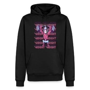 More Weight Unicorn Gym Workout Motivation Strength - Men’s Premium Organic Hoodie - black - Front - Nico (187cm)