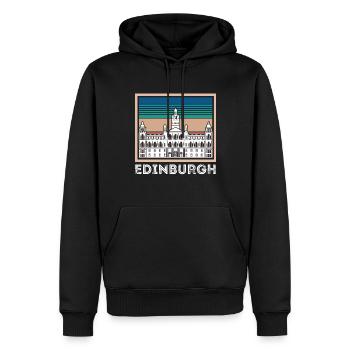 Ecosse Souvenir Ecosse Edimbourg Touristes - Sweat à capuche Premium bio Homme - noir - Devant - Nico (187cm)