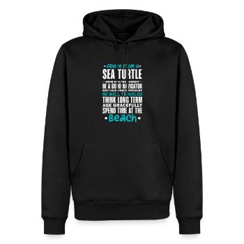 Schildkröte Turtle Meer Meeresbewohner Geschenk - Männer Premium Bio Hoodie - Schwarz - Vorne - Nico (187cm)