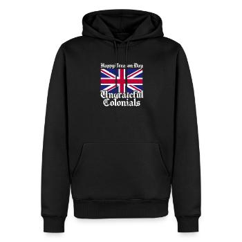 United Kingdom - Männer Premium Bio Hoodie - Schwarz - Vorne - Nico (187cm)