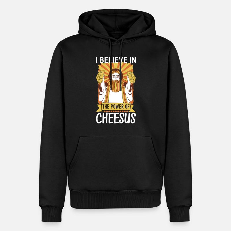 Amateurs de fromage Gouda - Sweat à capuche Premium bio Homme - noir