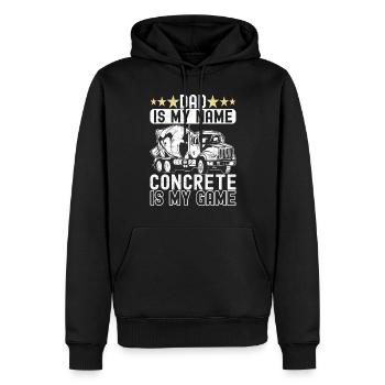 Construction workers Craftsmen Concrete workers - Men’s Premium Organic Hoodie - black - Front - Nico (187cm)