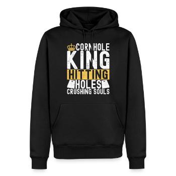 Cornhole Player Cornhole Board - Men’s Premium Organic Hoodie - black - Front - Nico (187cm)