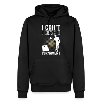 Cornhole Player Cornhole Board - Men’s Premium Organic Hoodie - black - Front - Nico (187cm)