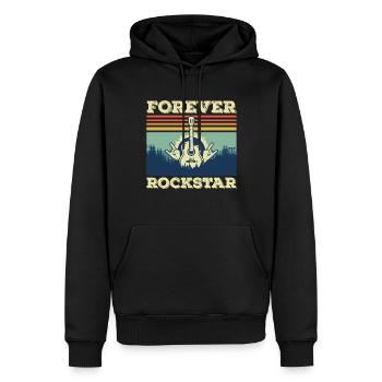 Gitarre Retro Gitarrist Rockgitarre Musiker Sänger - Männer Premium Bio Hoodie - Schwarz - Vorne - Nico (187cm)
