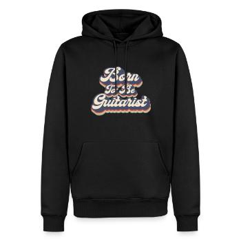 Guitariste de rock Musicien de guitare rock Chanteur de guitare - Sweat à capuche Premium bio Homme - noir - Devant - Nico (187cm)