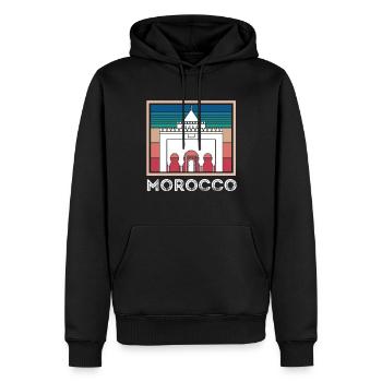 Souvenir Marokko Skyline Afrika Gibraltar Marokkan - Männer Premium Bio Hoodie - Schwarz - Vorne - Nico (187cm)