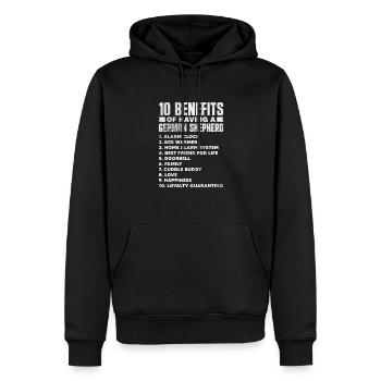Chien de berger allemand Chiens de compagnie Cadeau - Sweat à capuche Premium bio Homme - noir - Devant - Nico (187cm)