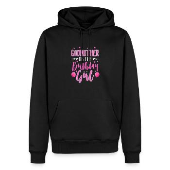 Marraine - Sweat à capuche Premium bio Homme - noir - Devant - Nico (187cm)