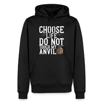Blacksmith Forging Anvil - Men’s Premium Organic Hoodie - black - Front - Nico (187cm)