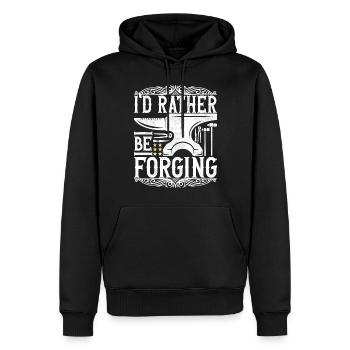 Blacksmith Forging Anvil - Men’s Premium Organic Hoodie - black - Front - Nico (187cm)