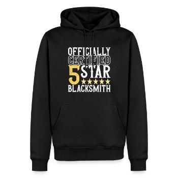 Blacksmith Forging Anvil - Men’s Premium Organic Hoodie - black - Front - Nico (187cm)
