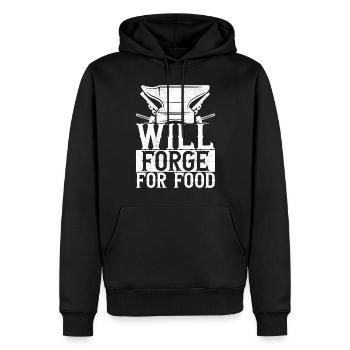 Blacksmith Forging Anvil - Men’s Premium Organic Hoodie - black - Front - Nico (187cm)
