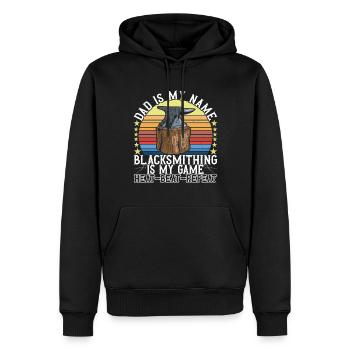 Blacksmith Forging Anvil - Men’s Premium Organic Hoodie - black - Front - Nico (187cm)
