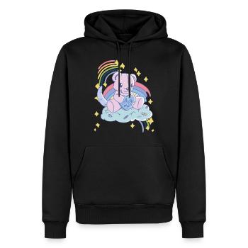 Rainbow Hug Me Cute Teddy Love Hug Dealer Cute Ted - Männer Premium Bio Hoodie - Schwarz - Vorne - Nico (187cm)