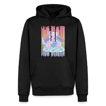 Hug Me Cute Teddy Rainbow Love Hug Dealer Cute Ted - Männer Premium Bio Hoodie - Schwarz - Vorne - Nico (187cm)