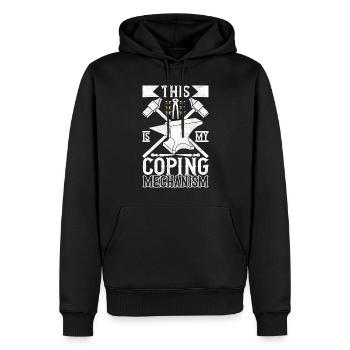 Blacksmith Forging Anvil - Men’s Premium Organic Hoodie - black - Front - Nico (187cm)