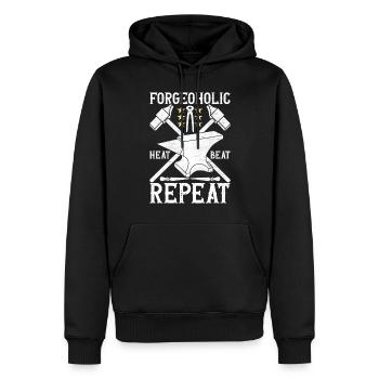 Blacksmith Forging Anvil - Men’s Premium Organic Hoodie - black - Front - Nico (187cm)