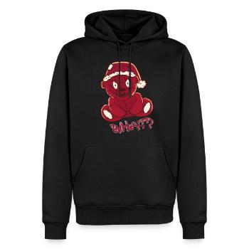 Lustiger Weihnachts-Teddy-Albtraum Was? Mörderisch - Männer Premium Bio Hoodie - Schwarz - Vorne - Nico (187cm)