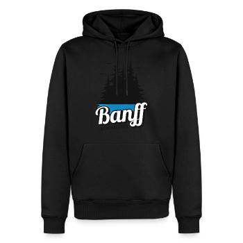 Banff Camping National Park Alberta Canada Souveni - Sweat à capuche Premium bio Homme - noir - Devant - Nico (187cm)