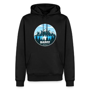 Parc national Banff Alberta Lake Canada Souvenir - Sweat à capuche Premium bio Homme - noir - Devant - Nico (187cm)