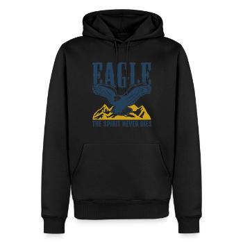 Eagle Nature Fauconnerie de montagne Oiseaux de proie Faucon autour des palombes - Sweat à capuche Premium bio Homme - noir - Devant - Nico (187cm)
