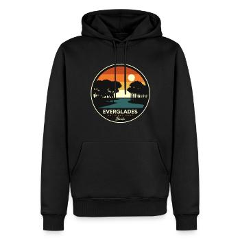 Parc national des Everglades Souvenir Floride Randonnée - Sweat à capuche Premium bio Homme - noir - Devant - Nico (187cm)