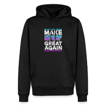 Hip Hop - Männer Premium Bio Hoodie - Schwarz - Vorne - Nico (187cm)