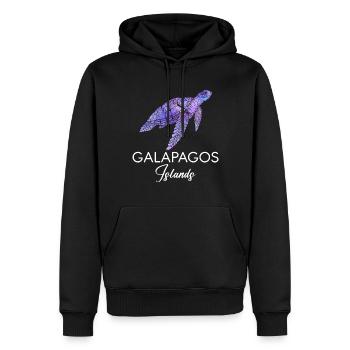 Parc national des tortues marines des îles Galápagos E - Sweat à capuche Premium bio Homme - noir - Devant - Nico (187cm)