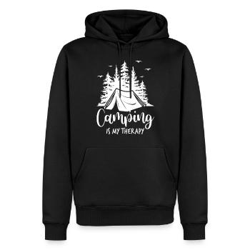 Camping Therapie Shenandoah National Park Souvenir - Männer Premium Bio Hoodie - Schwarz - Vorne - Nico (187cm)