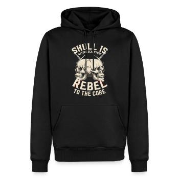 Rebel Skull Sword Death Nightmare Fear Skeleton - Sweat à capuche Premium bio Homme - noir - Devant - Nico (187cm)