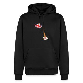 Royaume-Uni Angleterre Grande-Bretagne Cadeau - Sweat à capuche Premium bio Homme - noir - Devant - Nico (187cm)