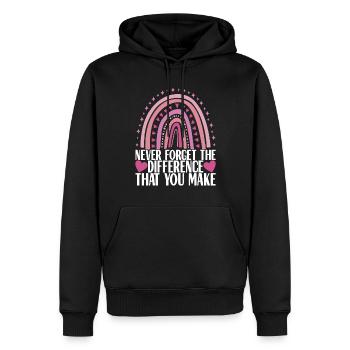 Farewell gift from colleague Jobwechsel - Men’s Premium Organic Hoodie - black - Front - Nico (187cm)