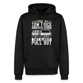 Service de remorquage de dépanneuse - Sweat à capuche Premium bio Homme - noir - Devant - Nico (187cm)
