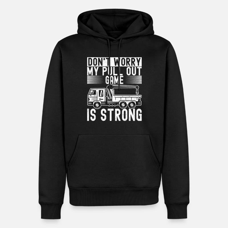 Abschleppwagen Abschleppdienst - Männer Premium Bio Hoodie - Schwarz