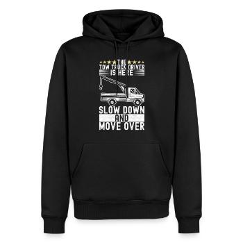 Service de remorquage de dépanneuse - Sweat à capuche Premium bio Homme - noir - Devant - Nico (187cm)