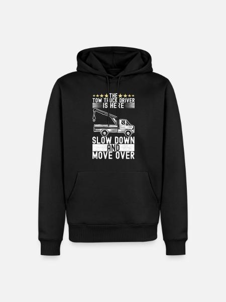 Abschleppwagen Abschleppdienst - Männer Premium Bio Hoodie - Schwarz