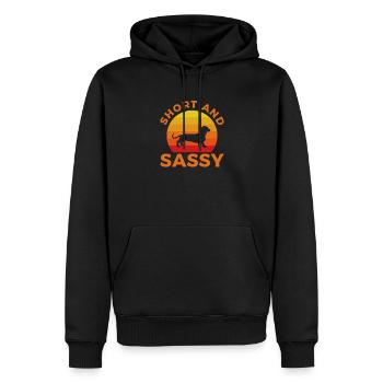 Dachshund Dog Dogs Dachshund Teckel Gift - Men’s Premium Organic Hoodie - black - Front - Nico (187cm)