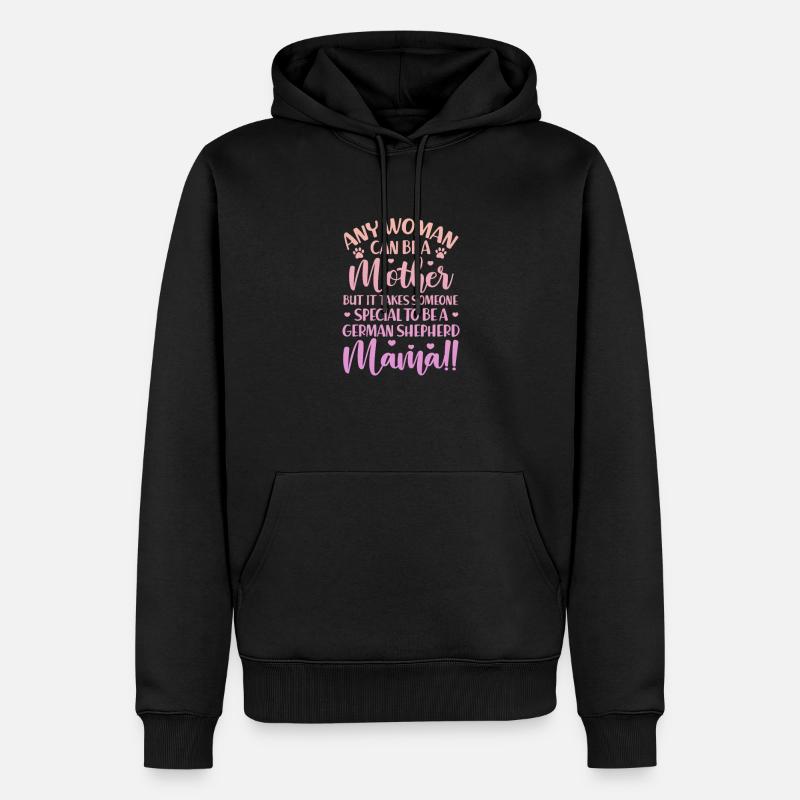 Deutscher Schäferhund Mutter - Männer Premium Bio Hoodie - Schwarz