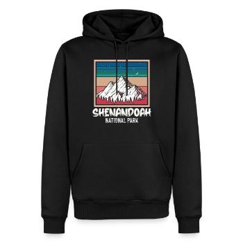 Mountains Shenandoah National Park Virginia Hiking - Men’s Premium Organic Hoodie - black - Front - Nico (187cm)