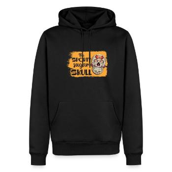 Crâne de sucre Crâne Jour de la mort des morts - Sweat à capuche Premium bio Homme - noir - Devant - Nico (187cm)