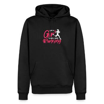 Run - Men’s Premium Organic Hoodie - black - Front - Nico (187cm)
