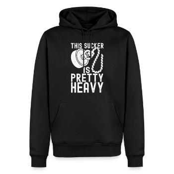 Magnet Fischer Magnet Pêche - Sweat à capuche Premium bio Homme - noir - Devant - Nico (187cm)
