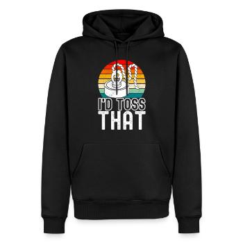 Magnet Fischer Magnet Pêche - Sweat à capuche Premium bio Homme - noir - Devant - Nico (187cm)