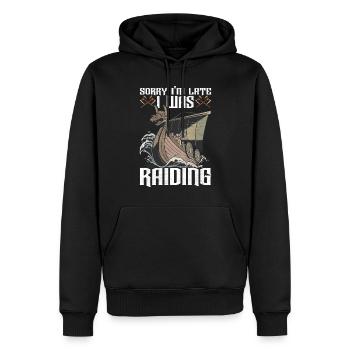 Wikinger Nordische Mythologie - Männer Premium Bio Hoodie - Schwarz - Vorne - Nico (187cm)