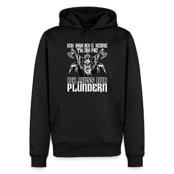 Wikinger Nordische Mythologie - Männer Premium Bio Hoodie - Schwarz - Vorne - Nico (187cm)